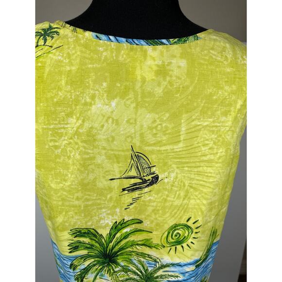 Nancy Bolen City Girl 100% Silk Vintage Embellished Sleeveless Tank Top Beach M - Picture 8 of 14